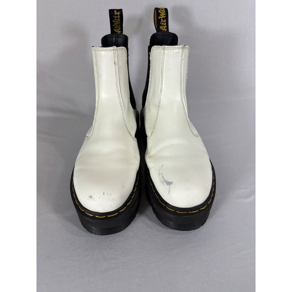Dr. Martens 2976 Quad Platform Chelsea Boot White Leather UK8 EU42 US9 - Picture 2 of 7
